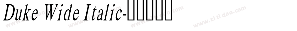 Duke Wide Italic字体转换